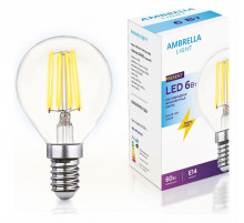 Филаментная cветодиодная лампа Ambrella Light Filament G45 E14 6W 4200K 204215