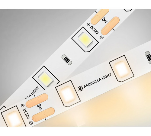 Светодиодная лента Ambrella Light LED Strip 12В 2835 4,8Вт/м 3000K 5м IP20 GS1001 Светодиодная лента Ambrella Light LED Strip 12В 2835 4,8Вт/м 3000K 5м IP20 GS1001