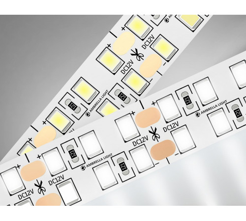 Светодиодная лента двухрядная Ambrella Light LED Strip 12В 2835 24Вт/м 4500K 5м IP20 GS1702