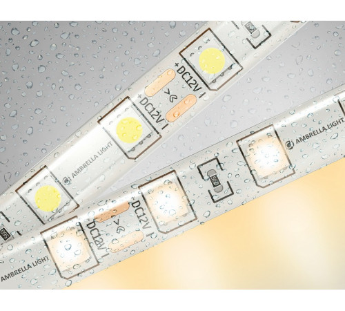 Светодиодная лента Ambrella Light LED Strip 12В 5050 14,4Вт/м 3000K 5м IP65 GS2101