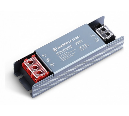 Блок питания Ambrella Light LED Driver 12V 60Вт AC185-260 5A IP20 GS8802 Блок питания Ambrella Light LED Driver 12V 60Вт AC185-260 5A IP20 GS8802