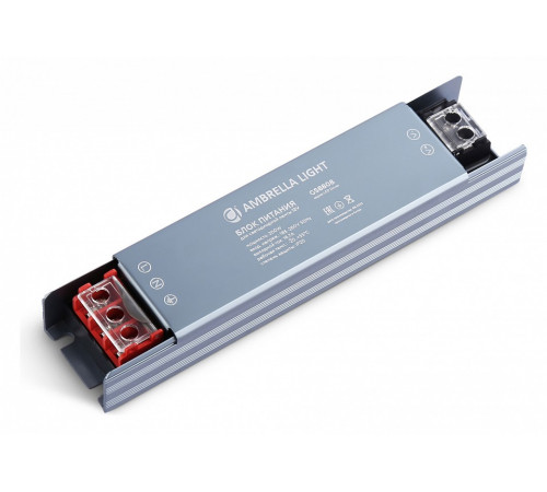 Блок питания Ambrella Light LED Driver 12V 200Вт AC185-260 16.7A IP20 GS8808 Блок питания Ambrella Light LED Driver 12V 200Вт AC185-260 16.7A IP20 GS8808