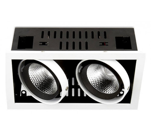 Встраиваемый светильник Ambrella Light T812 BK/CH 2*12W 4200K Встраиваемый светильник Ambrella Light T812 BK/CH 2*12W 4200K