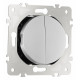 Выключатель двухклавишный проходной Arte Milano 202.32-2.silver