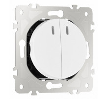 Выключатель одноклавишный проходной Arte Milano 202.33-1.white