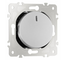 Переключатель одноклавишный перекрестный с подсветкой Arte Milano 202.35-1.silver
