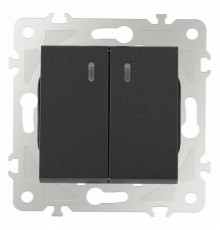 Выключатель одноклавишный с подсветкой Arte Milano 203.31-1.black