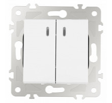 Выключатель одноклавишный с подсветкой Arte Milano 203.31-1.white