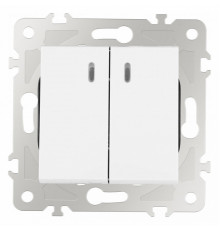 Выключатель одноклавишный с подсветкой Arte Milano 203.31-1.white