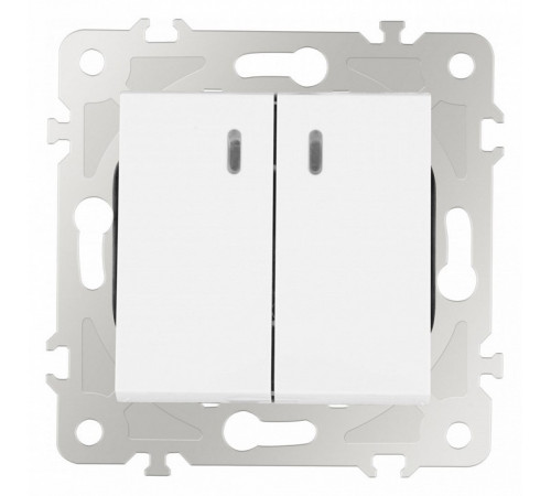 Выключатель одноклавишный с подсветкой Arte Milano 203.31-1.white