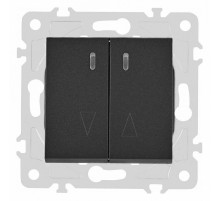 Выключатель одноклавишный проходной Arte Milano 203.33-1.black