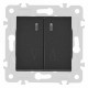 Выключатель одноклавишный проходной Arte Milano 203.33-1.black