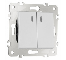 Выключатель одноклавишный проходной Arte Milano 203.33-1.silver