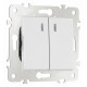 Выключатель двухклавишный проходной Arte Milano 203.33-2.white