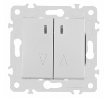 Выключатель жалюзи с подсветкой Arte Milano 203.39-2.silver