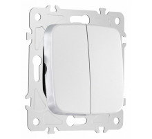 Выключатель одноклавишный проходной Arte Milano 205.32-1.silver