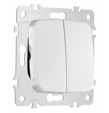 Выключатель одноклавишный проходной Arte Milano 205.32-1.silver