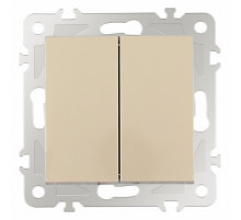 Выключатель двухклавишный Arte Milano 206.30-2.shampan