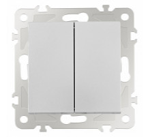 Выключатель одноклавишный проходной Arte Milano 206.32-1.silver