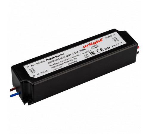 Блок питания Arlight ARPV-LV24075 (24V, 3.1A, 75W) 012016 Блок питания Arlight ARPV-LV24075 (24V, 3.1A, 75W) 012016