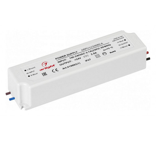 Блок питания Arlight ARPV-LV24060-A (24V, 2.5A, 60W) 018982(1)