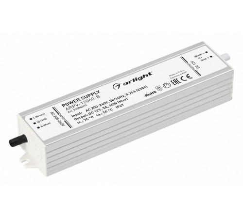 Блок питания Arlight ARPV-12060-B (12V, 5.0A, 60W) 020006(1) Блок питания Arlight ARPV-12060-B (12V, 5.0A, 60W) 020006(1)