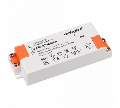 Блок питания Arlight ARJ-KE40600A (24W, 600mA, PFC) 021382 Блок питания Arlight ARJ-KE40600A (24W, 600mA, PFC) 021382