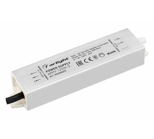 Блок питания Arlight ARPV-12020-D (12V, 1.7A, 20W) 022206(1) Блок питания Arlight ARPV-12020-D (12V, 1.7A, 20W) 022206(1)
