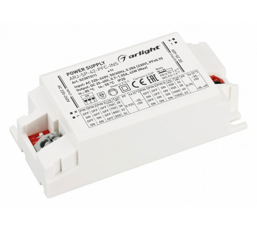 Блок питания Arlight ARJ-SP-42-PFC-INS (42W, 25-40V, 0.7-1.05A) 023072(1)