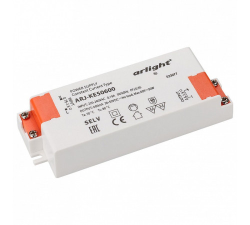Блок питания Arlight ARJ-KE50600 (30W, 600mA, PFC) 023077 Блок питания Arlight ARJ-KE50600 (30W, 600mA, PFC) 023077