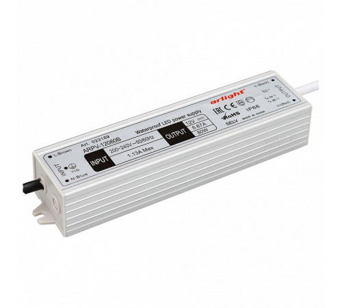 Блок питания Arlight ARPV-12080-B (12V, 6.7A, 80W) 023189 Блок питания Arlight ARPV-12080-B (12V, 6.7A, 80W) 023189