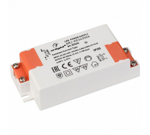 Блок питания Arlight ARJ-KE34350A (12W, 350mA, PFC) 023444 Блок питания Arlight ARJ-KE34350A (12W, 350mA, PFC) 023444