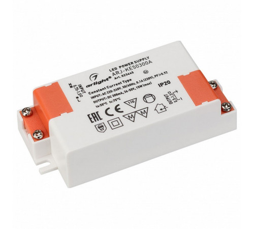 Блок питания Arlight ARJ-KE50300A (15W, 300mA, PFC) 023445 Блок питания Arlight ARJ-KE50300A (15W, 300mA, PFC) 023445