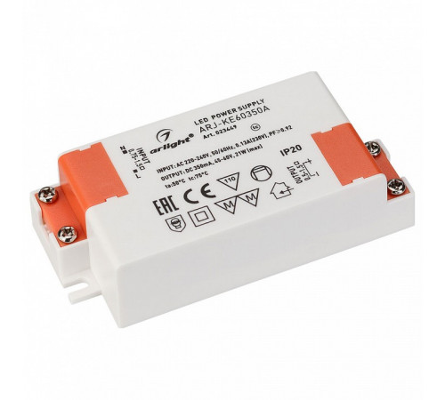 Блок питания Arlight ARJ-KE60350A (21W, 350mA, PFC) 023449 Блок питания Arlight ARJ-KE60350A (21W, 350mA, PFC) 023449
