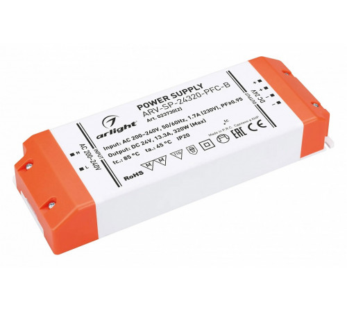 Блок питания Arlight ARV-SP-24320-PFC-B (24V, 13.3A, 320W, IP20) 023730(2) Блок питания Arlight ARV-SP-24320-PFC-B (24V, 13.3A, 320W, IP20) 023730(2)