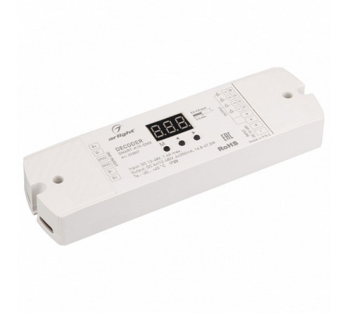 Декодер Arlight Smart-K19-DMX (12-48V, 4x350mA) 023827 Декодер Arlight Smart-K19-DMX (12-48V, 4x350mA) 023827