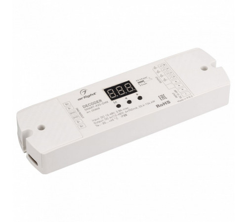 Декодер Arlight Smart-K20-DMX (12-48V, 4x700mA) 023828 Декодер Arlight Smart-K20-DMX (12-48V, 4x700mA) 023828