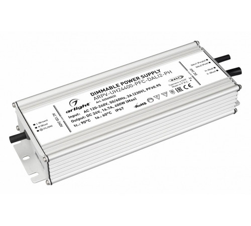 Блок питания Arlight ARPV-UH24400-PFC-DALI2-PH (24V, 16.7A, 400W, IP67) 025655(2) Блок питания Arlight ARPV-UH24400-PFC-DALI2-PH (24V, 16.7A, 400W, IP67) 025655(2)