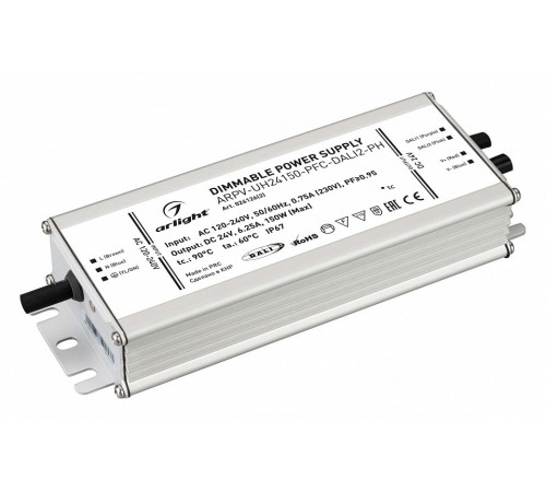 Блок питания Arlight ARPV-UH24150-PFC-DALI2-PH (24V, 6.3A, 150W, IP67) 026126(2) Блок питания Arlight ARPV-UH24150-PFC-DALI2-PH (24V, 6.3A, 150W, IP67) 026126(2)