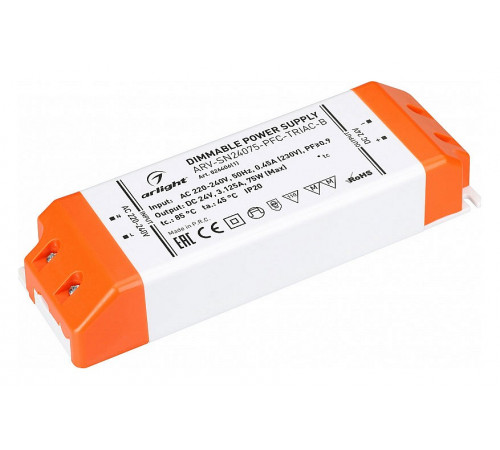 Блок питания Arlight ARV-SN24075-PFC-Triac-B 24V 75W IP20 3,1A 026406(1) Блок питания Arlight ARV-SN24075-PFC-Triac-B 24V 75W IP20 3,1A 026406(1)
