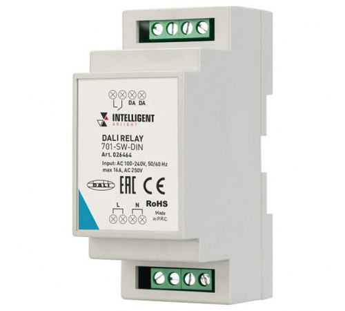 Релейный модуль Arlight Dali-701-SW-Din (Bus, 16A) 026464 Релейный модуль Arlight Dali-701-SW-Din (Bus, 16A) 026464