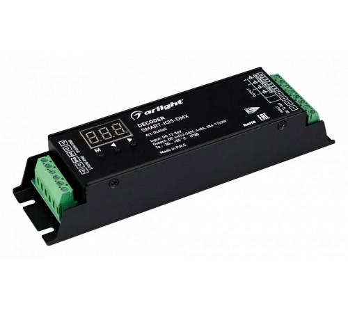 Декодер Arlight Smart-K25-DMX (12-36V, 4x8A) 026562 Декодер Arlight Smart-K25-DMX (12-36V, 4x8A) 026562