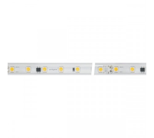 Светодиодная влагозащищенная лента Arlight 8W/m 54LED/m 5060SMD теплый белый 50M 027058(2)