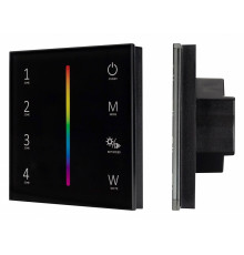 Панель Arlight Sens Smart-P30-RGBW Black (230V, 4 зоны, 2.4G) 027104