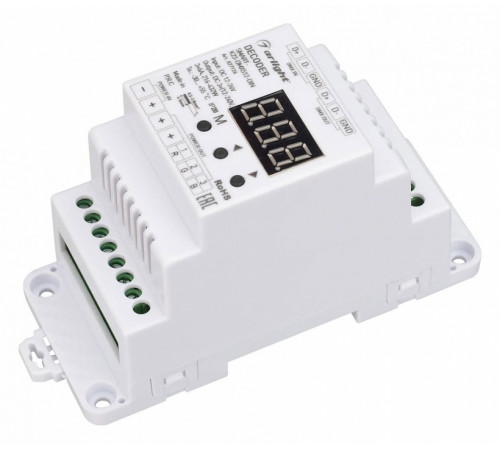 Декодер Arlight Smart-K23-DMX512-Din (12-24V, 3x6A) 027126