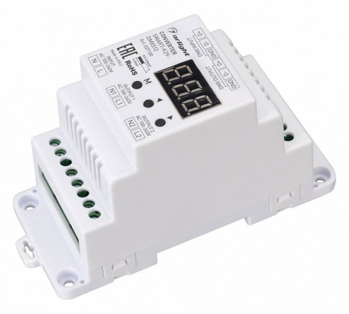 Конвертер Arlight Smart-K29-DMX512 (230V, 2x1.2A, Triac, Din) 027130 Конвертер Arlight Smart-K29-DMX512 (230V, 2x1.2A, Triac, Din) 027130