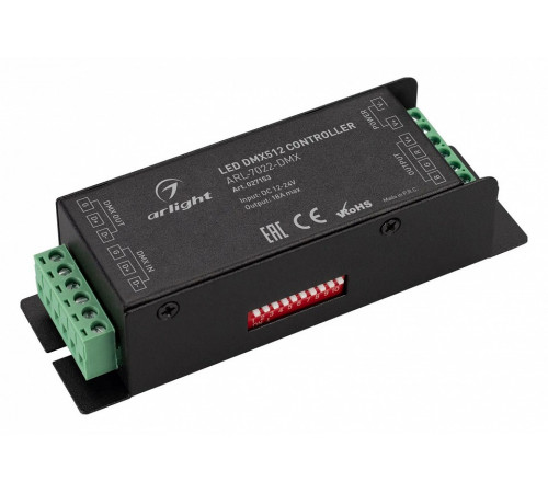 Декодер Arlight ARL-7022-DMX (12-24V, 3x6A, DMX512) 027153 Декодер Arlight ARL-7022-DMX (12-24V, 3x6A, DMX512) 027153