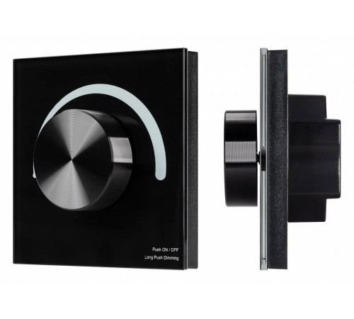 Панель Arlight Smart-P37-Dim-IN Black (230V, 1.2A, Triac, Rotary, 2.4G) 028109