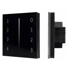Панель Arlight Sens Smart-P17-Dim Black (230V, 4 зоны, 2.4G) 028129