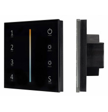 Панель Arlight Sens Smart-P43-Mix Black (230V, 4 зоны, 2.4G) 028137
